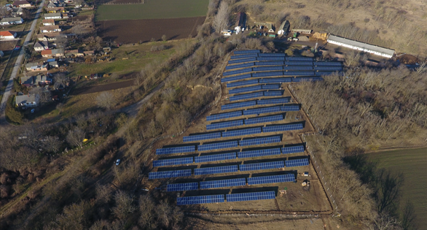 Nagybereny power plant aerial view